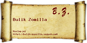 Bulik Zomilla névjegykártya